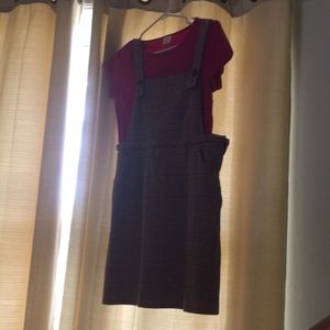 Wonder nation plaid play dress 2 pc